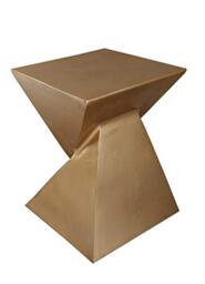 ASPECT Luxore Pyramid Aluminum Side Table (Gold), Aluminium, 30.5x30.5x50(H) cm
