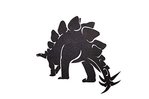 Homemania Dinosaur Wall Decoration with Shelves Living Room Black Metal 50 x 0.15 x 42 cm, 50 X 0.15 X 42cm