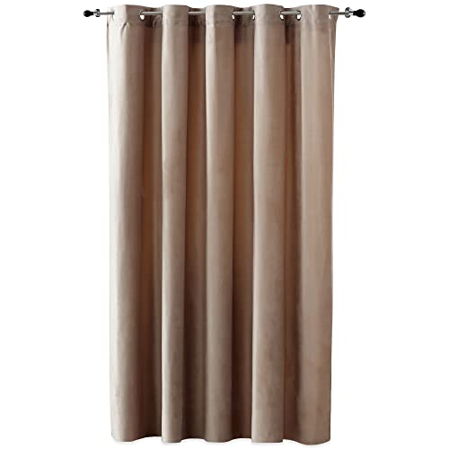 Duffi – Opaque Curtain with Metal Eyelets, Room Curtains, Dining Room Curtains, Living Room and Bedroom Curtains, Made of Dark Effect, 1 Piece Long, Tile Colour, 200 x 260 cm