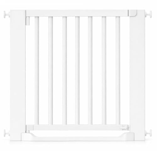 Safetots Wooden Heritage Flat Step Gate, White, 79cm - 87cm, Pressure Fit