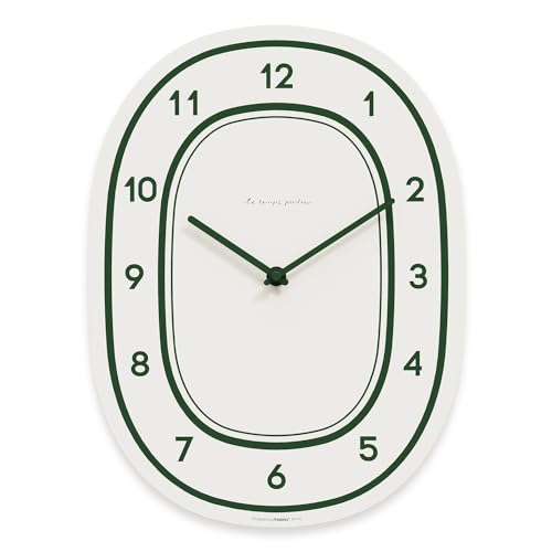 "mooas Forest Flatwood Wall Clock,12"" Wood Wooden Wall Clock Non-Ticking Sweep Movement Decorative Clock Battery Operated Clock for Home Living Room Kitchen Bedroom Office School"