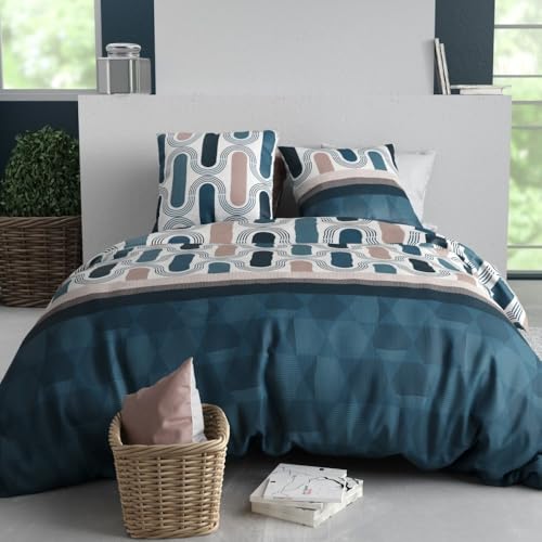 Mistri Duvet Cover 200 x 200 cm + 2 Pillowcases Cotton 57 Thread Count
