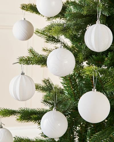 White Shatterproof Baubles