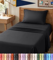 Utopia Bedding Twin XL Sheets - 3 Piece Bedding - Brushed Microfiber - Shrinkage and Fade Resistant - Easy Care (Twin XL, Black)