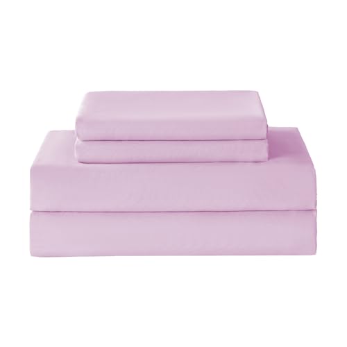 Yibeizi Lavender King Sheet Set,Soft Microfiber Cooling Bed Sheets,4 Pieces Deep Pocket Fitted Bedsheet Flat Sheet & Pillowcases