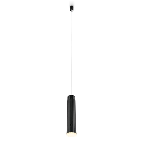 BRILONER - Rechargeable Pendant Light, Dimmable, Touch Control, Warm White, Height Adjustable, Battery Operated Pendant Light, Hanging Rechargeable Lamp, Dining Room Lights, 4.5 x 160 cm, Black