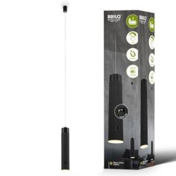 BRILONER - Rechargeable Pendant Light, Dimmable, Touch Control, Warm White, Height Adjustable, Battery Operated Pendant Light, Hanging Rechargeable Lamp, Dining Room Lights, 4.5 x 160 cm, Black