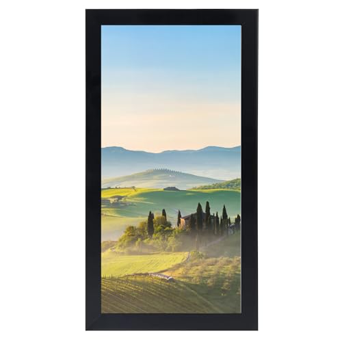 HUKONHEP 9x18 Black Picture Frames, Photos Frame with Plexiglass, Wall Gallery Photo Frames, Horizontal and Vertical for Wall Mounting, Home Office Decoration