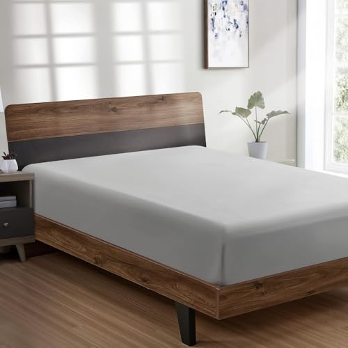Sonive Single Fitted Sheet, Polyester+Cotton, OEKO-TEX 25cm Extra Deep