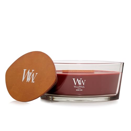 WoodWick Scented Candle with Crackling Wick - Rouge Oud Ellipse Candle - Long Burning Candles: Up to 50 Hours Burn Time - Perfect Gifts for Women