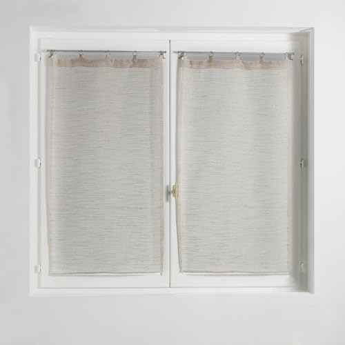 Douceur d'Intérieur Pair of Straight Curtain Rings 2 x 60 x 160 cm Milza Beige
