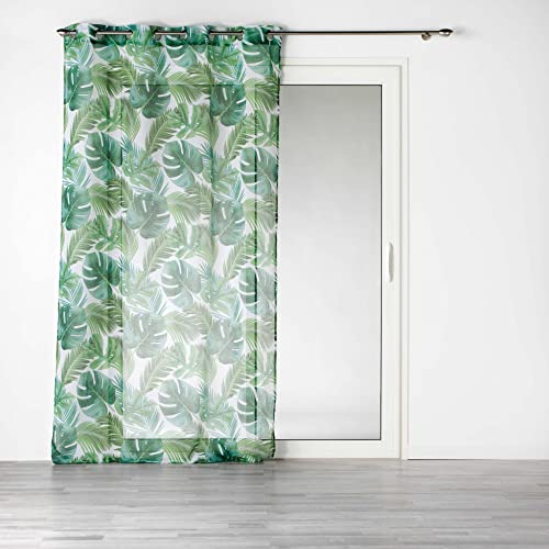 Douceur d'Intérieur, Rio White Sandblasted Eyelet Curtain 140 x 240 cm