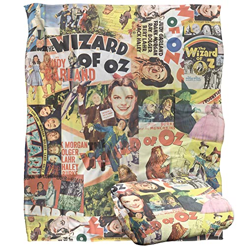 THE WIZARD OF OZ All Over Character Print 2 Silky Touch Super Soft Throw Blanket 152 x 127 cm