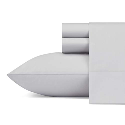 Nautica - Twin XL Sheet Set, Cotton Percale Bedding Set, Crisp & Cool, Lightweight & Breathable, Dorm Room Essentials (Sailing Grey, Twin XL)