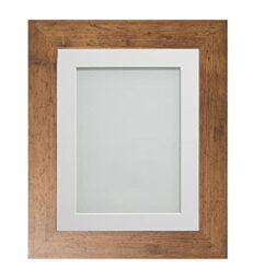 Frame Company Watson Rustic Picture Photo Frame fitted with Perspex, A1 with Off-White Mount for image size A2