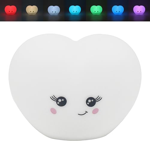 Lesser & Pavey Squishy Heart Nightlight for Home & Living Room - Lovely Night Lights for Home Decor & Night - Ideal Led Lights & Lamp for Bedroom & Table - Durable Night Light for Daily Use