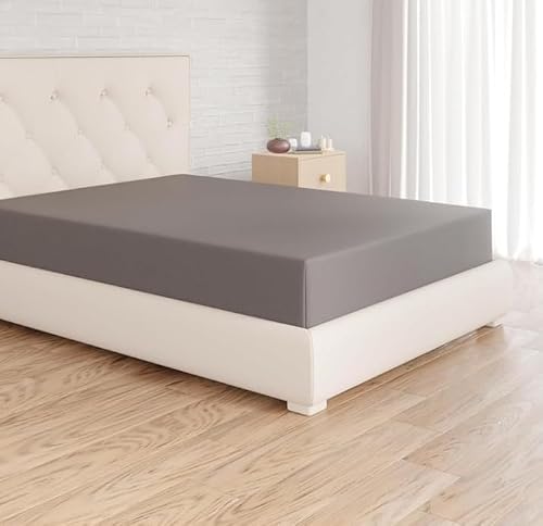 Sonvie Bamboo Single Fitted Sheets 2 Pack, Deep Pocket 35cm, Dark Gray