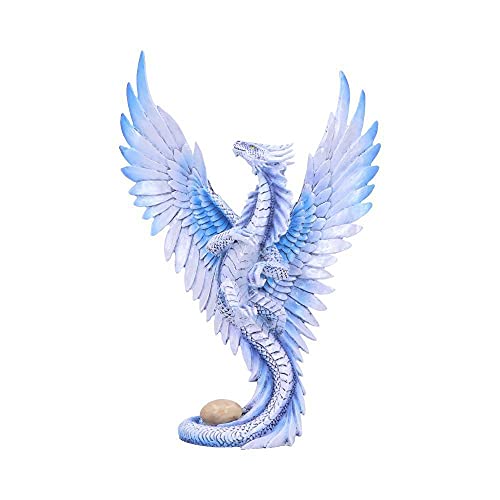 Nemesis Now Anne Stokes Age Adult Silver Dragon Figurine, White, One Size