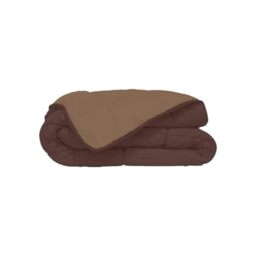 Poyet Motte Calgary Polyester Duvet Chocolate/Mocha, polyester, Chocolat/Moka, 200x200x1 cm
