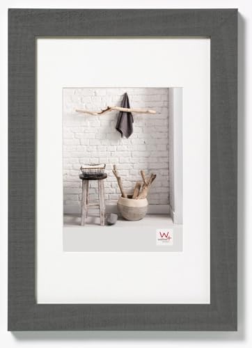 walther design Picture Frame Grey 20 x 30 cm with PassepArtout, Home Wooden Frame HO030D