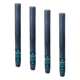 Spaas Rustic Dinner Candle 8h, Dark Blue (Pack of 4)