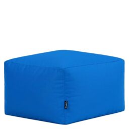 Bean Bag Bazaar Outdoor Bean Bag Footstool with Filling Included, Blue