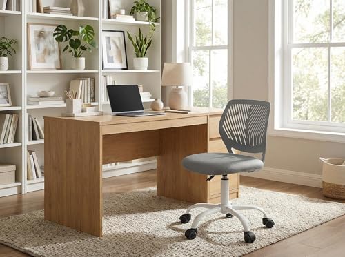 FurnitureR Writing Task Chair Ergonomic Kids Teens Boys Girls Study - Adjustable Height Swivel Computer Laptop Desk Chair for Home,Office,Study Room