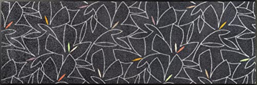 Wash+Dry Linostre Door Mat 60 x 180 cm Grey Inside and Outside Washable
