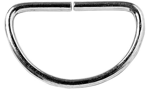 Merriway BH03148 (10 Pcs) Curtain D-Ring, 32 mm (1.1/4 Inch), Nickel Plated - Pack of 10 Pieces