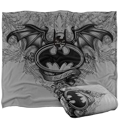 BATMAN Winged Logo Officially Licensed Silky Touch Super Soft Throw Blanket 152 x 127 cm