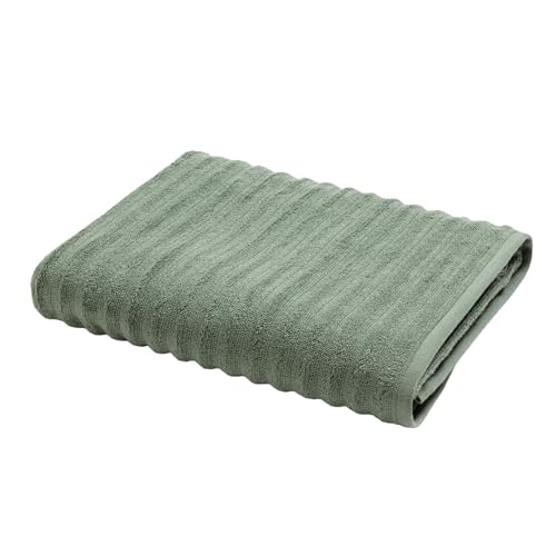Douceur d'Intérieur, Bath Towel 90 x 150 cm Maya Sage Terry 100% Cotton Plain