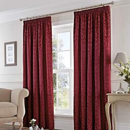 Fusion Eastbourne Curtains, 117 x 137cm, Burgundy