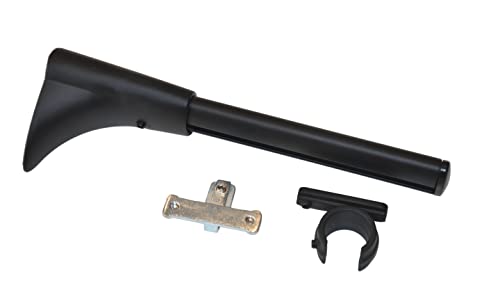 GARDINIA Chicago Series Universal Wall Bracket with Ring and Cross Adaptor for Curtain Rods Diameter 20 mm Metal Matt Black