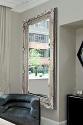 MirrorOutlet Large Silver Antique Style Wall Mirror New Rectangle 6Ft X 3Ft 180cm X 90cm