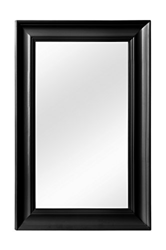 Premier Housewares Urban Wall Mirror, Matte Black, 4 x 60 x 90 cm