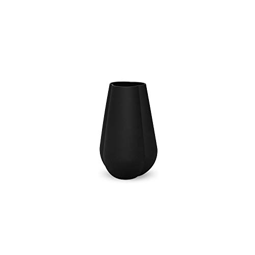 Cooee Design Clover 11cm Black Ceramic Vase 7 cm
