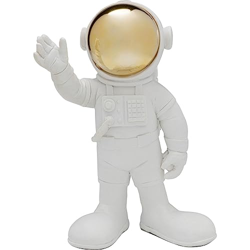Kare Design Deco Figurine Welcome Astronaut, White, Modern, Each Piece Unique, Handpainted, Gift Idea, Decorative Home Accessories, Home Decor, Room Decor for Living Room, 27x21x13 cm (H/W/D)