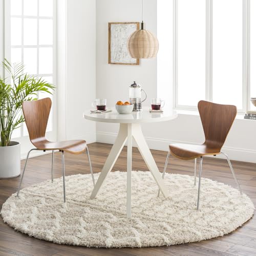 Surya Livabliss Nour Dubai Shaggy Carpet 160 cm – Modern Berber Style for Living Room & Bedroom, Soft Plush Thick Pile, Easy Care Fluffy Floor Covering, Cream Light Beige