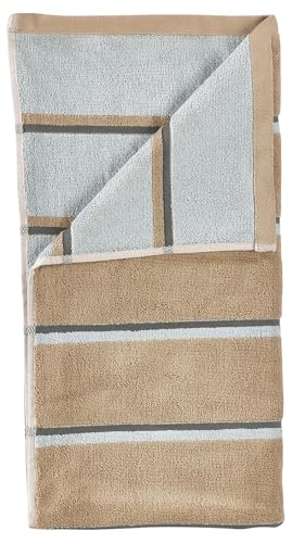 ZONE DENMARK Sauna Bath Towel, 50 x 100 cm, 100% Cotton, Highly Absorbent and Quick Drying, Hand Towel/Sauna Towel, Super Soft, Camel/Ice Blue/Olive Green