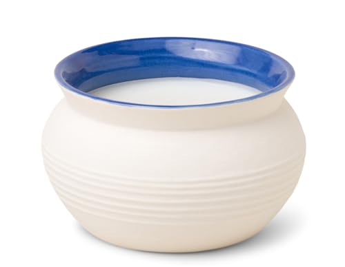 Paddywax Scented Candles Santorini Collection Greek-Inspired Candle in Matte Ceramic Jug, 368g, Cliff & Hinoki Wood