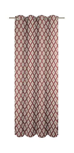 Adam Maroccan Shiraz Light/Curtain 145 x 225 Eyelets Cherry Red