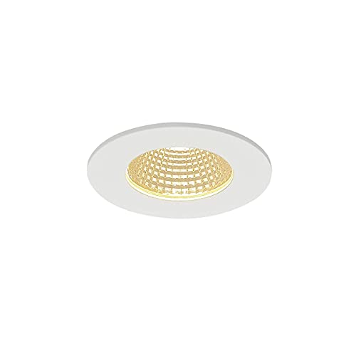 SLV Surface-Mounted Ceiling Light PATTA-I/Illumination for Walls, Paths, entrances, Garden lamp, Ceiling spot / IP20/IP65 3000K 11W 910lm White dimmable 38 Degrees