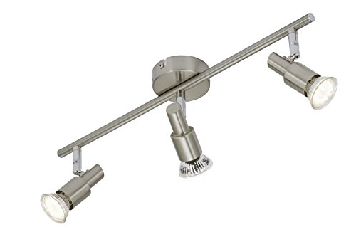 Briloner LED Ceiling Light/Spotlights, Metal, Satin Nickel, GU10, 3 W