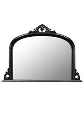 Mirror 4Ft2 X 3Ft 126cm X 91cm Large Shabby Chic Ornate Black Over Mantle Wall