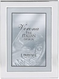 Lawrence Frames Brushed Metal Picture Frame, Silver, 5x7