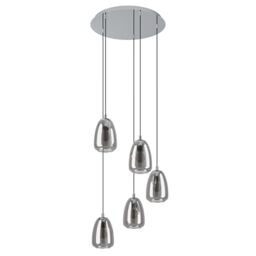 Eglo Cluster Pendant Lighting Alobrase, Ceiling Light Fitting with 5 Shades