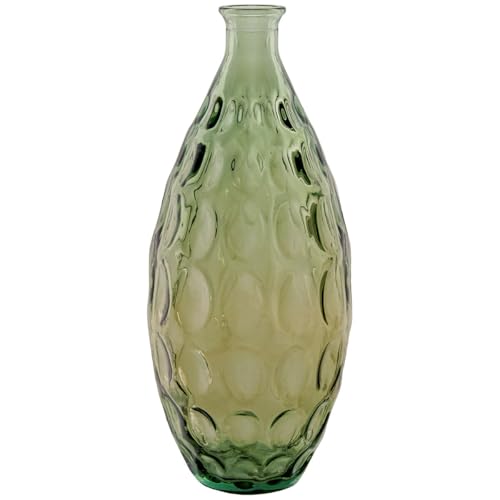 Alexandra House Living Green Glass Vase 17 x 39 cm