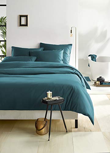 De Witte Lietaer Olivia Satin Cotton Combed Duvet Cover Set Green 240 x 220 cm + 2 Pillowcases