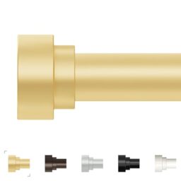 Extra Long Curtain Rods 120 to 170 Inch(10-14ft),1Inch Gold Adjustable Extra Long Curtain Rod,Heavy Duty,Decorative Window Curtains Rods for Bedroom,Long Curtain Rods 120-170