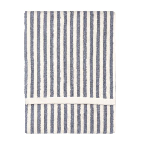 Yard Hebden Hand Towel – Ultra Soft 100% Cotton Terry Striped Luxury Bathroom Towel (Mineral Blue – 50x100cm)
